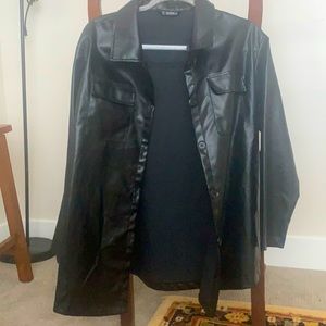 Leather blazer